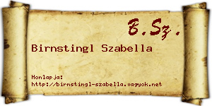 Birnstingl Szabella névjegykártya